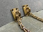 Vintage Transom Casement Door Window Safety Chain Brass   Steel Hardware 12   