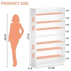 Tall Shoe Cabinet For Entryway  Freestanding 9-tier White Wood Shoe Rack Cabinet