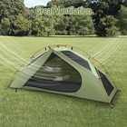 1 Person Outdoor Camping Waterproof 4 Season Folding Tent Armygreen Hiking