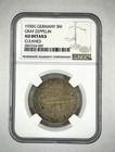 1930-g karlsruhe  Germany    graf Zepplin    3m Key-date Silver Au Cleaned    