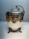 Vintage Sheridan Silver Plated Copper 10  Ice Bucket W ceramic Basin
