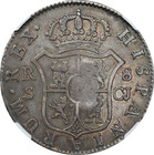  1834  Portugal Maria Ii 870 Reis Countermark On 1816 Seville 8 Reales Ngc Vf30