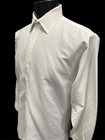Ivory Microfiber Tuxedo Shirt Lay Down Flex Collar Non Pleated Formal Easy Care