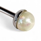 Vintage Silver   Opal Cabochon Hair Stick 4 5 