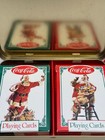 Coca-cola Nostalgia Playing Cards  2 Decks Of Cards In Metal Tin  Usa  santa 