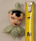 Vintage Holland Mold Pixie Elf Ceramic Brooch - Approx 2  Tall