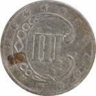 1853 Three Cent Silver F Uncertified  508