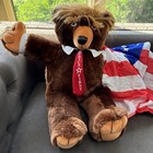 Trumpy Bear Deluxe Original 22    Plush Zipper American Flag Cape Trump Official