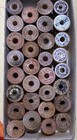 Lot Of 31 Sewing Thread Wooden Spools Belding Corticelli   Dritz Locks Vtg