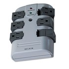 Belkin Pivot Plug Surge Protector  6 Ac Outlets  1 080 J  Gray - Gray