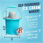 4 Qt  Electric Ice Cream Maker With Easy-carry Handle