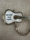 Grand Ole Opry Country Music Vintage Gold Tone Guitar Brooch Pin Jewelry