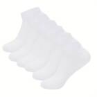 New 6 Pairs Mens White Sports Athletic Crew Socks Cotton Low Cut Size 9-11 10-13