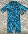 Coolibar Kid s Barracuda Neck-to-knee Surf Suit Swimsuit  Youth Medium Upf 50 