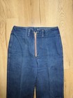 Rag City Blues Los Angeles Vtg 70s Pink Zipper Pink Stitching Jeans Size 24