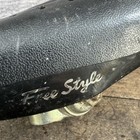 Vintage Freestyle Bmx Seat Black Bicycle Saddle Gold Guts Old School Bmx