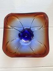 Vintage Mid-century Modern Art Glass Bowl  Likely In The Murano Style