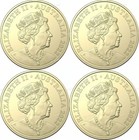Australian Dinosaurs Set Of 4 One Dollar 2022 Rare Coins Dino  1 Dinosaur - Unc