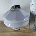 Antique Vintage White Milk Glass Panels Lightning Rod Ball Weathervane