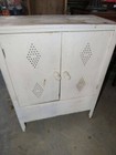 Mini Antique Vtg Metal Pie Safe Cabinet Primitive Farmhouse