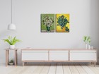 2-panel Canvas Prints Van Gogh Painting Reproduction Wall Art Home Decor Flowers