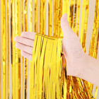 Gold Fringe Curtain Backdrop 6 Pack Tinsel Streamers Party Decorations For Weddi