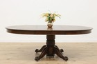 Victorian Antique Oak 4  Oval Dining Table Opens 85  Regal  50587