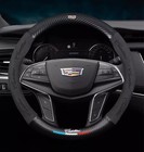 15  Steering Wheel Cover Genuine Leather For Cadillac Black