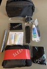 Tumi For Delta Black Amenity Kit Small Zippered Soft Travel Case Toiletry