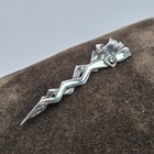 Sterling Silver Modern Abstract Zigzag Brooch Hallmarked London 1990