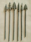 6pcs Ancient China Bronze Statues Chinese Old Dynasty Bronze Statues