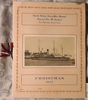 Army Coast Artillery Mine Planter General William M Graham Christmas 1927 Menu