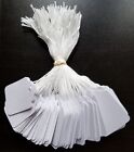 1000 Size  5 Blank White Merchandise Price Tags Strung With Strings Retail Label