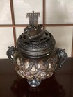 Japan Vintage Incense Burner Seven Lucky Gods Large Bronze Censer Koro 11 8 Inch