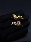 Japanese Sword Golden Horse Pattern Menuki For Katana And Wakziashi  Y151