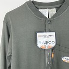 Nwt Rasco Fr Fire Resistant Workwear Long Sleeve Henley T Shirt Mens Small Green