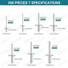 200pcs Pop Rivets Assortment Aluminum 1 8  3 16  1 4  Large Flange Blind Rivets