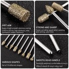Diamond Grinding Burr Bit Set   20pcs Rotary Tool Accessories Stone Gold 