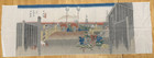 Japanese Nihonbashi Bridge Textile Wall Hanging Fabric Panel 58  X 14  Art