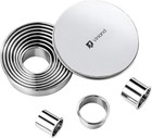 12 Pcs 304 Stainless Steel Biscuit Cutter Set - Round Cookie Cutters For Baki   