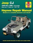 Jeep Cj 1949-1986 All Models Haynes Repair Service Shop Manual Book