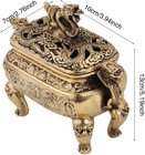 Antique Bronze Brass Chinese Dragon Incense Burner Holder Home Decoration Vintag