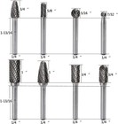 1 4   Double Cut Tungsten Steel Carbide Rotary Burr Die Grinder Shank Bit Set Us
