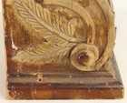 Antique Wood Corbel Shelf Carved Feather Designs  1 Victorian Scroll Work