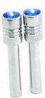 Door Lock Knobs Screw-on Blue Jewel Chrome Aluminum 1 2  I d  Gg 50861 Pair