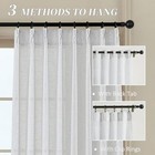  Pinch Pleated Flax Linen Curtains 108 Inches 38 w X 108 l  pack Of 2  White