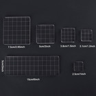 6 Pieces Acrylic Stamp Block Clear Stamping Tools Set With Grid Lines For Scrapb