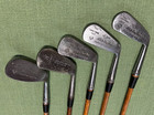 Playable Vintage Hickory Shaft Golf Set Of 7 Clubs 