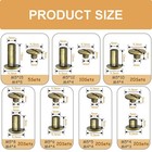 115 Sets Bronze Brass Chicago Screws For Leather Rivet Kit M5 Assorted Sizesv