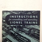 1949 Lionel Trains Instructions For Assembling   Operating Booklet Manual